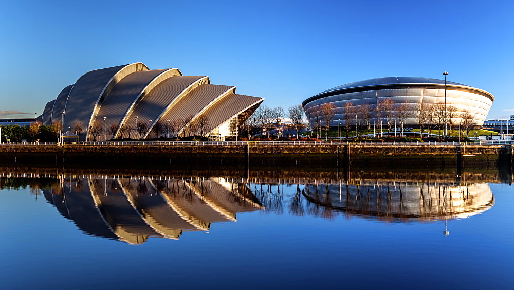 Armadillo and Hydro, Pacific Quay, Glasgow, Scotland, United Kingdom, Europe