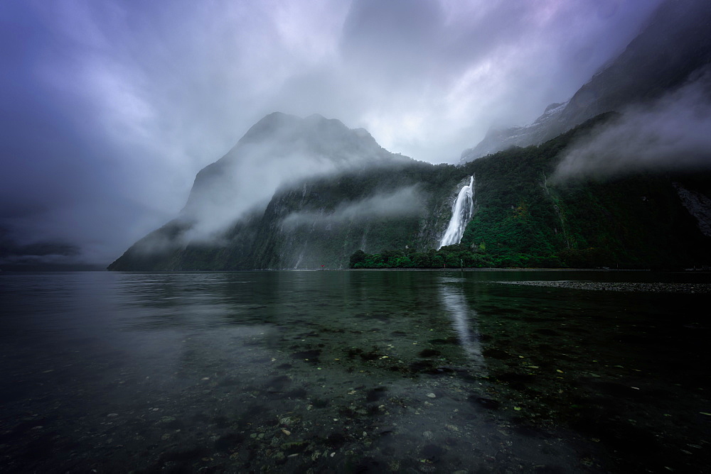 Lady Bowen Falls, Milford Sound, Fiordland National Park, UNESCO World Heritage Site, South Island, New Zealand, Pacific