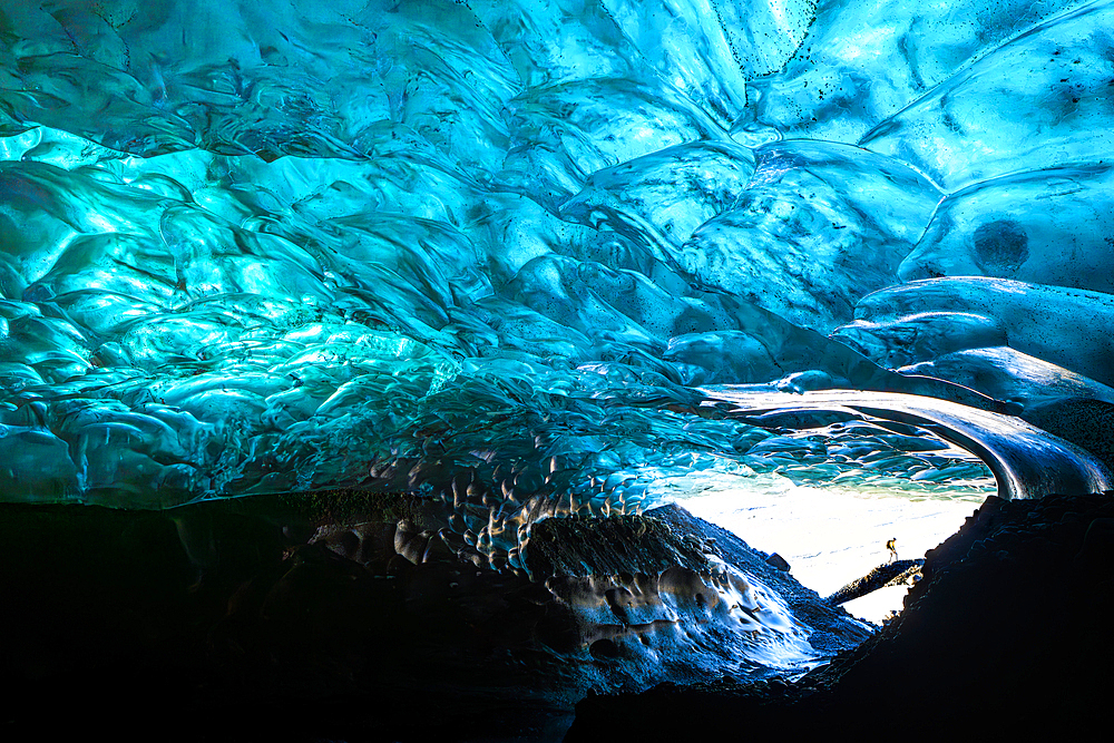 Sapphire ice cave, Vatnajökull glacier, Iceland, Europe