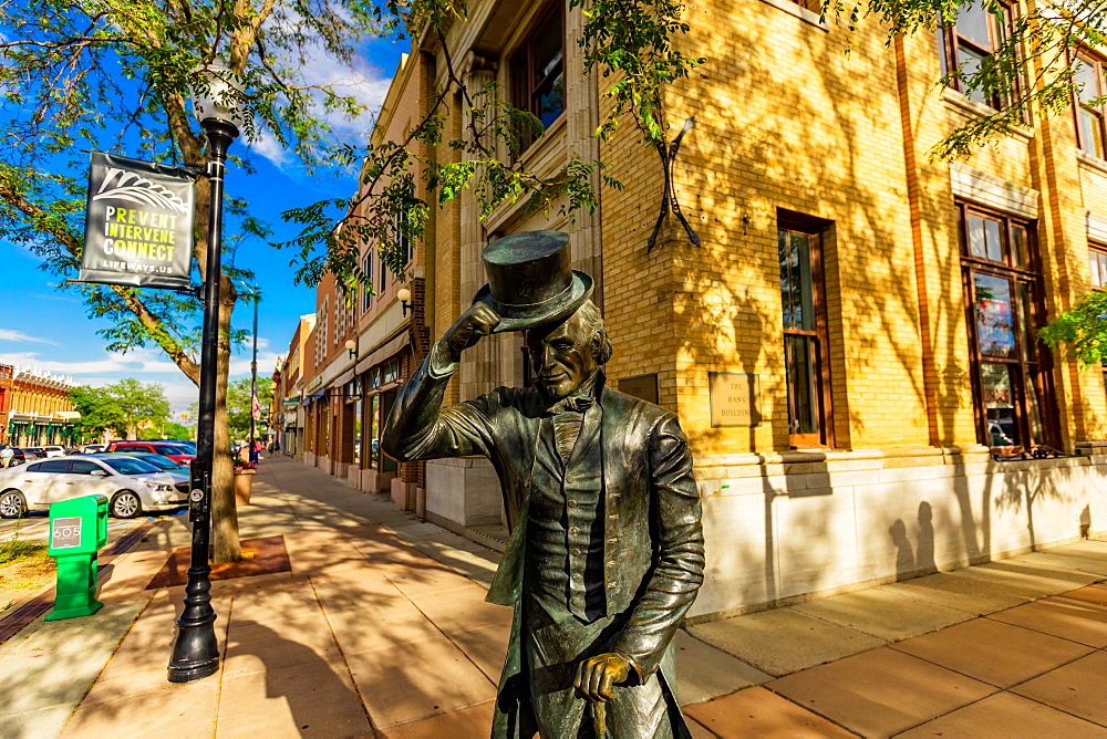 Statue of George Washington in Downtown of Rapid City, South Dakota, United States of America, North America