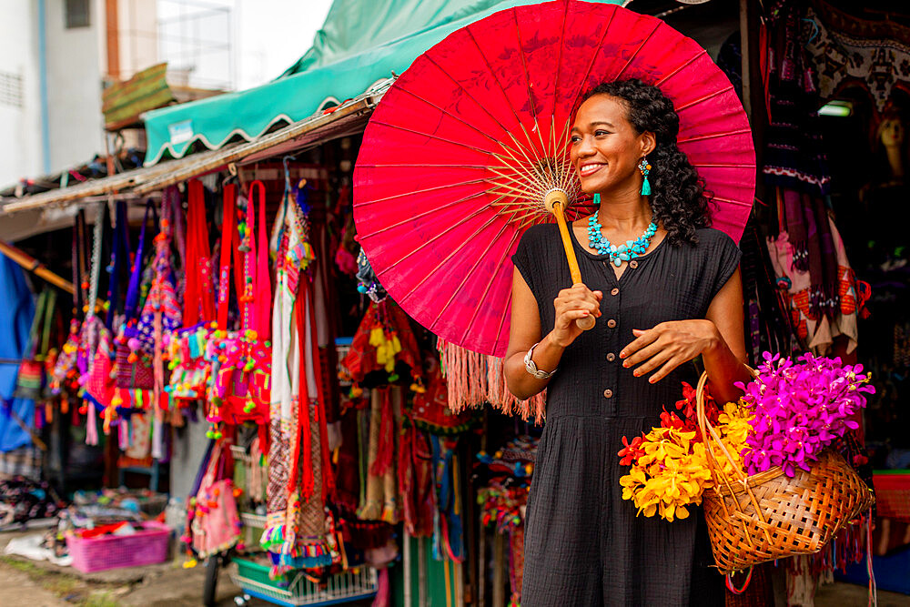 Woman at Hmong Market, Thailand, Southeast Asia, Asia