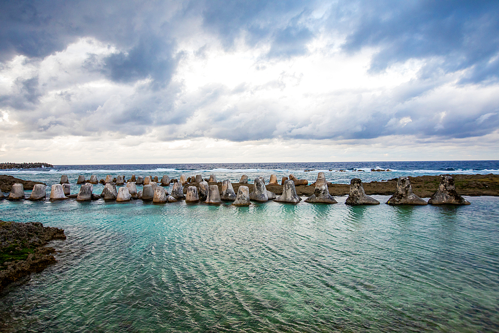 Tetrapods of Yonaguni Island, Yaeyama Islands, Japan, Asia