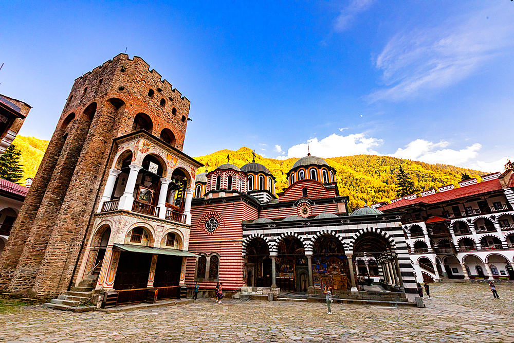 Exterior of the Rila Monastery, UNESCO World Heritage Site, Bulgaria, Europe