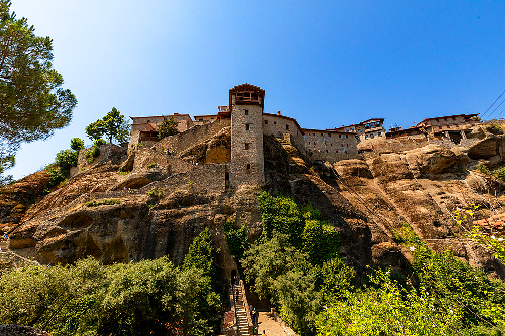 View of the Meteora Monasteries, UNESCO World Heritage Site, Thessaly, Greece, Europe