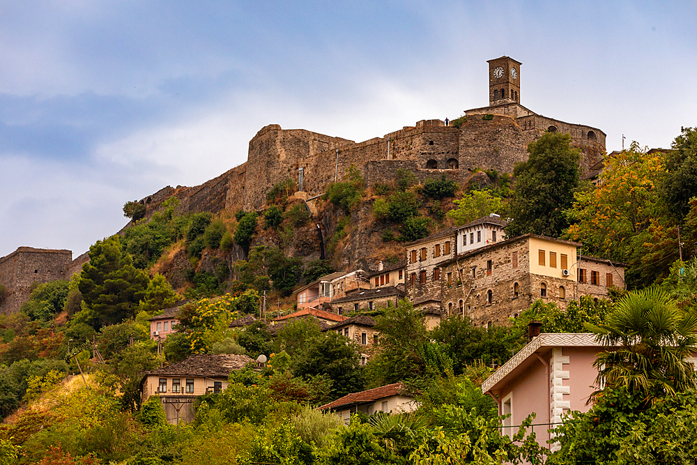 View of Castle of Gjirokastra, UNESCO World Heritage Site, Albania, Europe