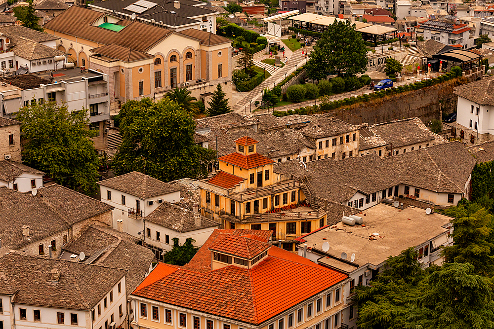 View of the city of Gjirokaster, Albania, Europe