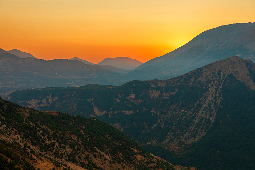 Mountains near Gjirokaster, Albania, Europe