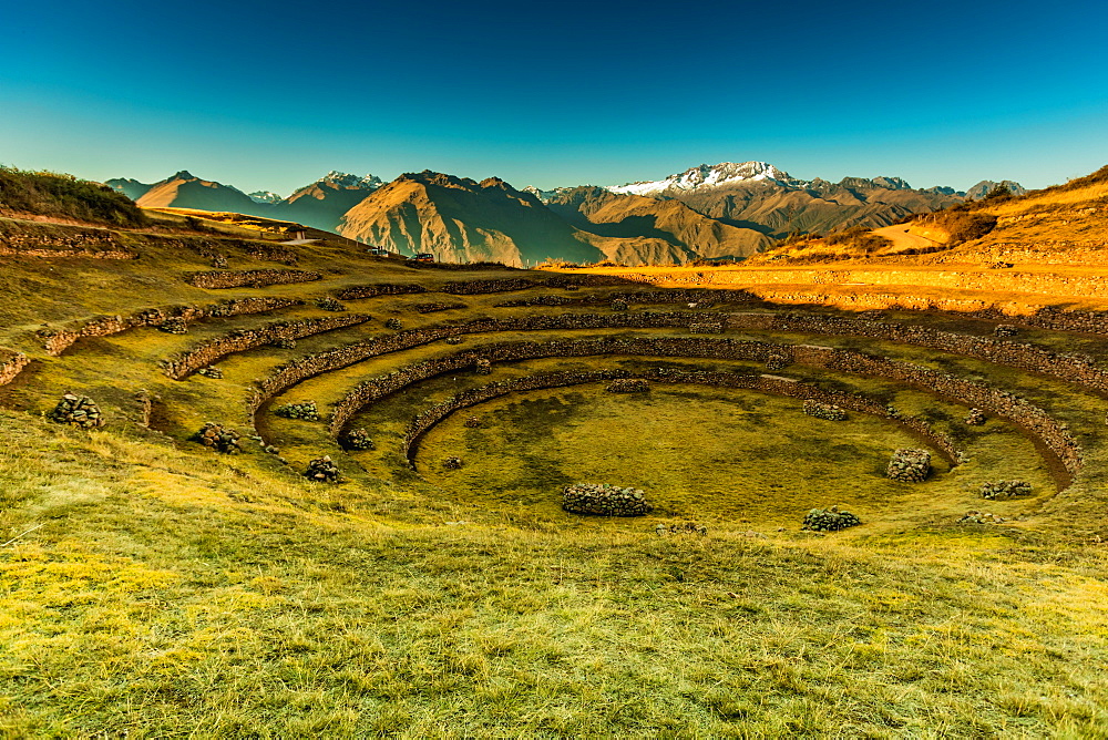 The ancient Incan citadel of Pisac in the Sacred Valley, Peru, South America