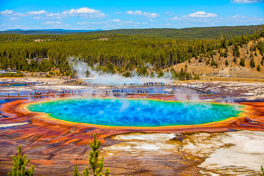 Grand Prismatic Spring, Yellowstone National Park, UNESCO World Heritage Site, Wyoming, United States of America, North America