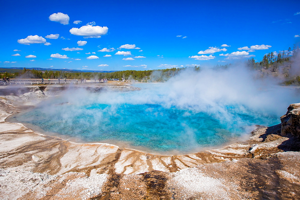 Rainbow Geyser, Yellowstone National Park, UNESCO World Heritage Site, Wyoming, United States of America, North America