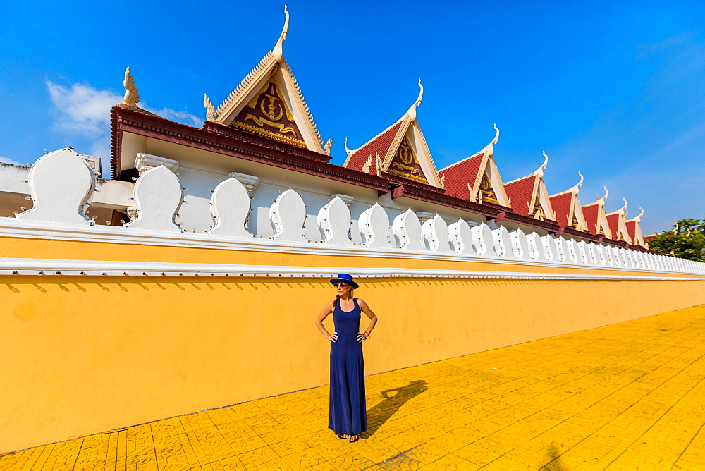 Temples at the Royal Palace in Phnom Penh, Cambodia, Indochina, Southeast Asia, Asia