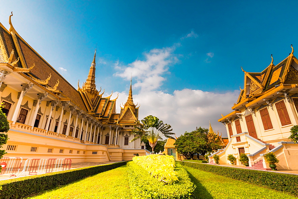 Temples at the Royal Palace in Phnom Penh, Cambodia, Indochina, Southeast Asia, Asia