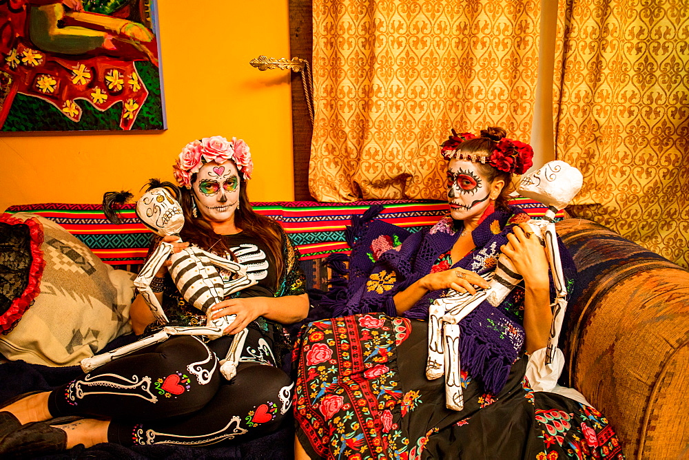 Day of the Dead celebration in the desert, California, United States of America, North America