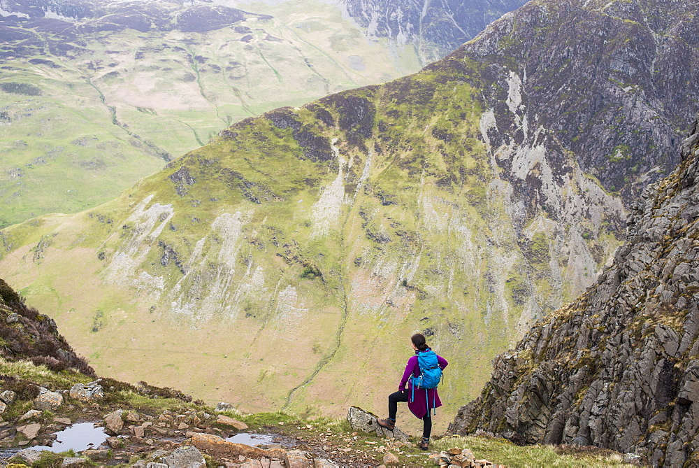 The view from near the top of Haystacks near Buttermere in The Lake District, Lake District National Park, Cumbria, England, United Kingdom, Europe