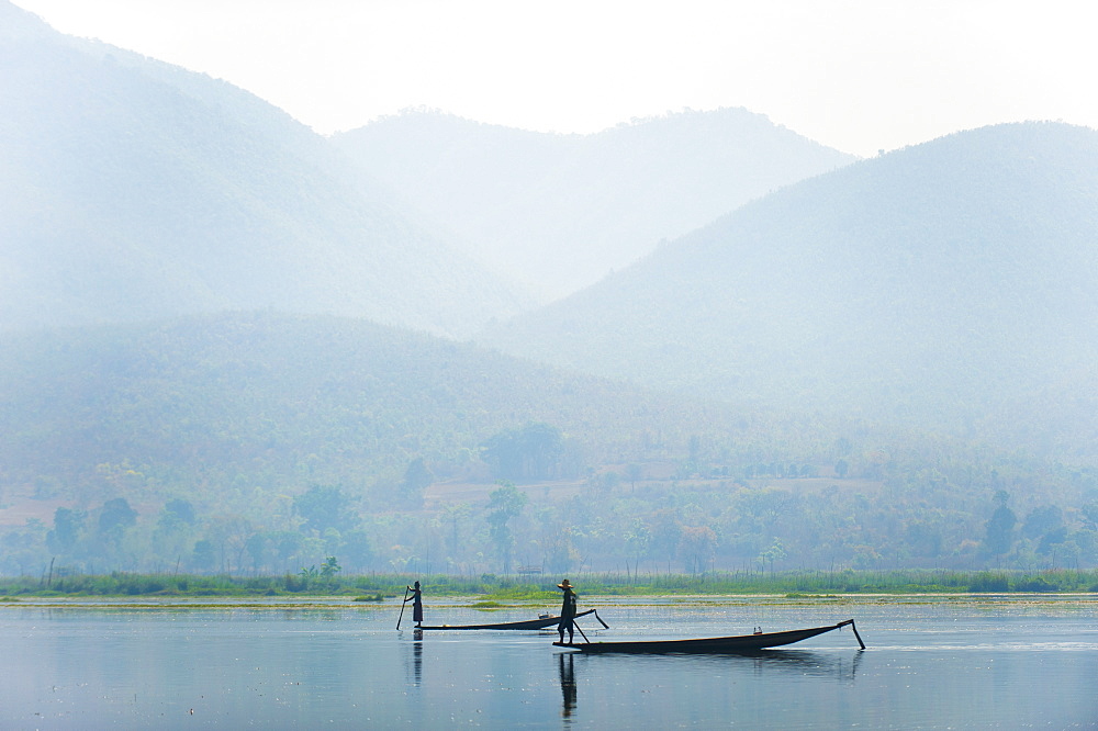 Fishermen on Inle Lake, Myanmar (Burma), Asia