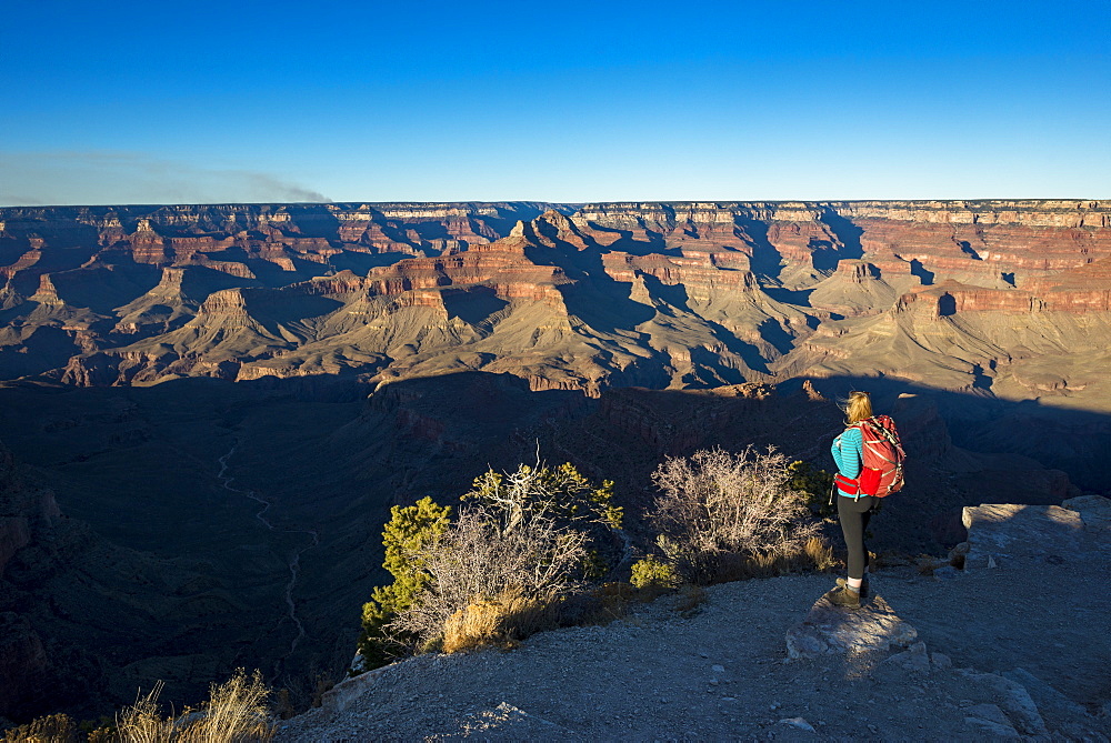 Sunset from the south rim of the Grand Canyon at Shoshone Point, UNESCO World Heritage Site, Arizona, United States of America, North America