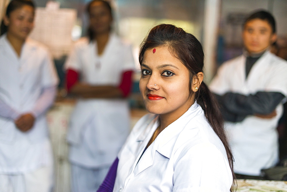 Nurses at Diktel hospital, Khotang District, Nepal, Asia