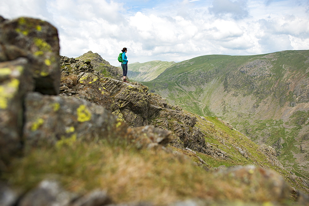 The trail to The Old Man of Coniston in the Lake District National Park, Cumbria, England, United Kingdom, Europe