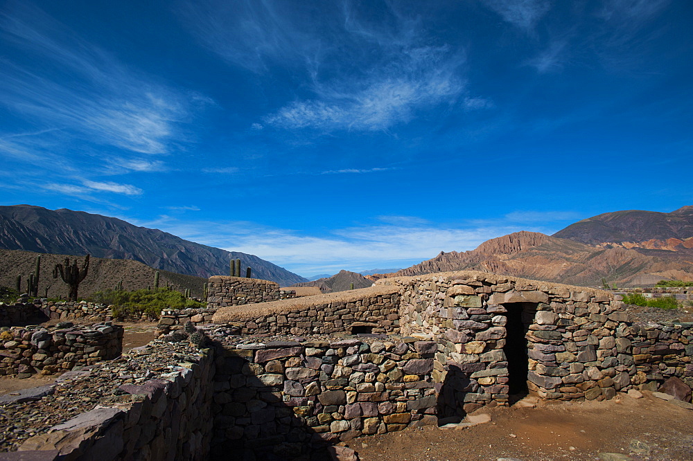 One of the ancient pre-Inca houses at Pucara de Tilcara, Jujuy Province, Argentina, South America