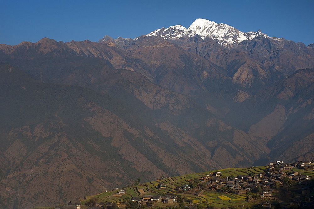 Barpak, the biggest settlement during the Manaslu circuit trek, Nepal, Himalayas, Asia