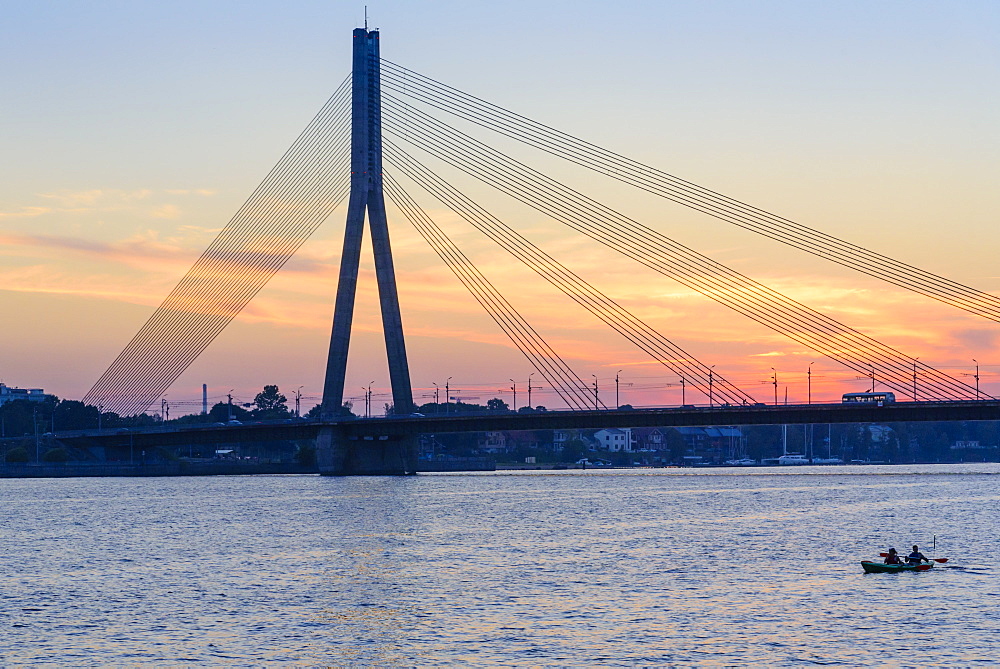 Vansu Bridge, Daugava River, Riga, Latvia, Europe