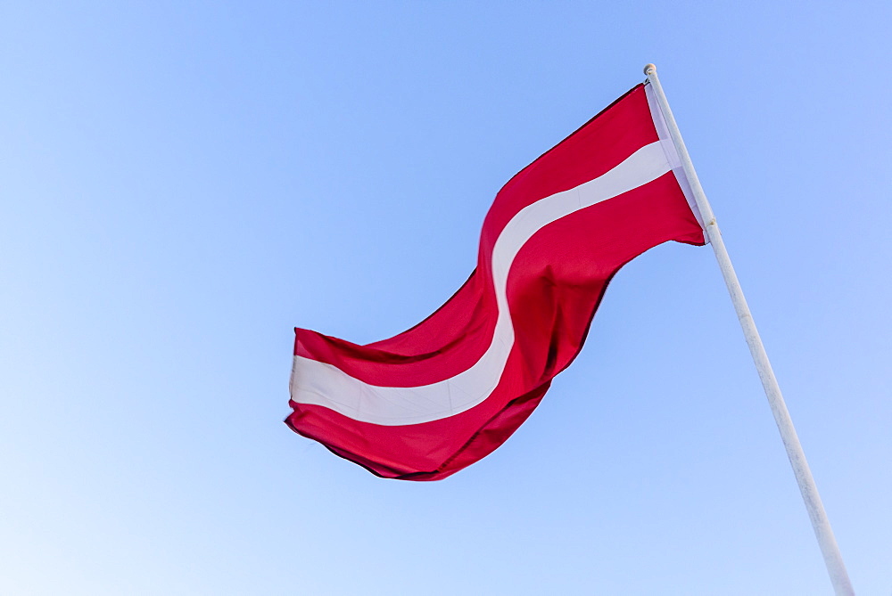 Latvian national flag, Riga, Latvia, Europe