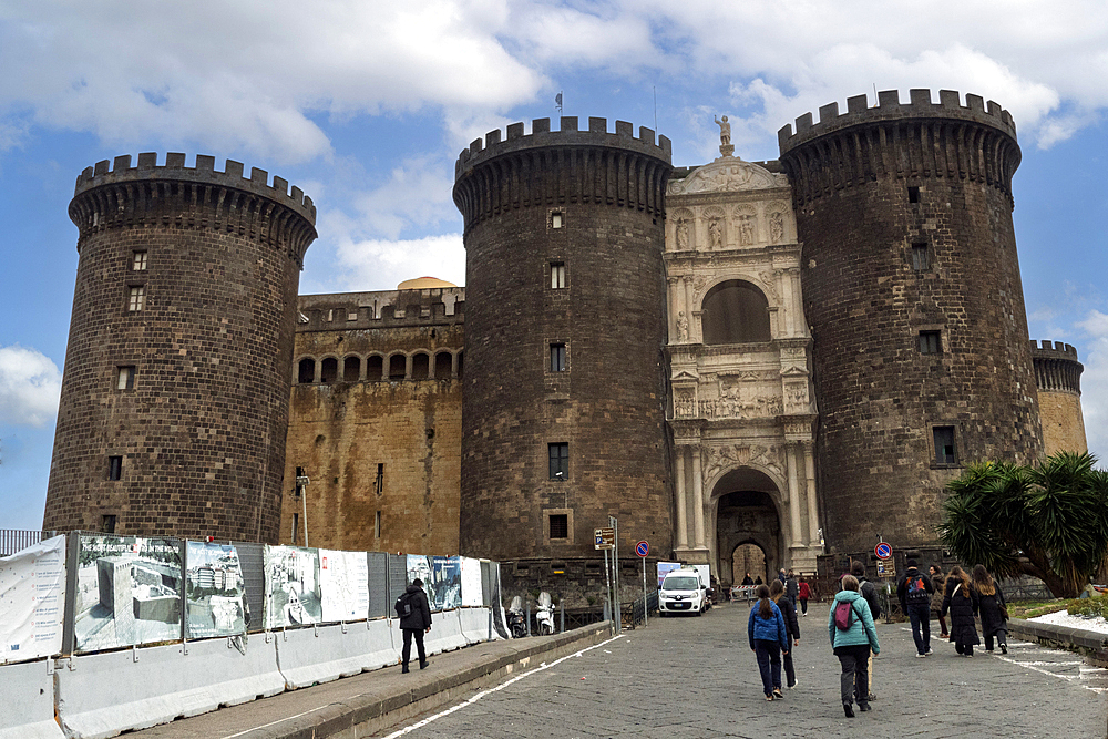 Castel dell'Ovo, or 'Egg Castle', is a castle in Naples that sits on the seafront. Naples, Campania, Italy, Europe.