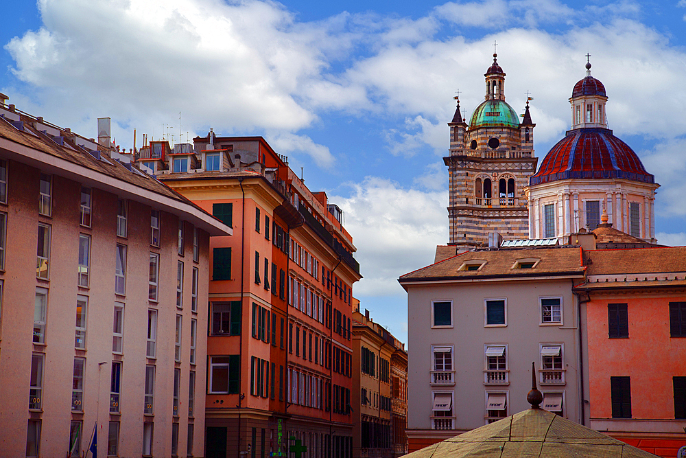 A view of the city, Genoa, Liguria, Italy, Europe