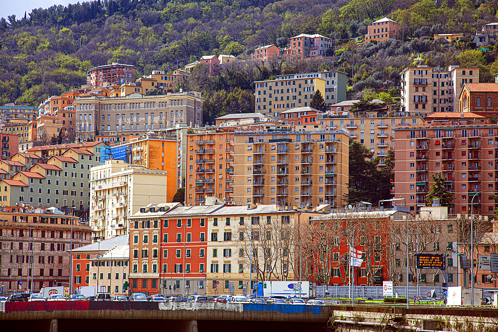 A view of the city, Genoa, Liguria, Italy, Europe