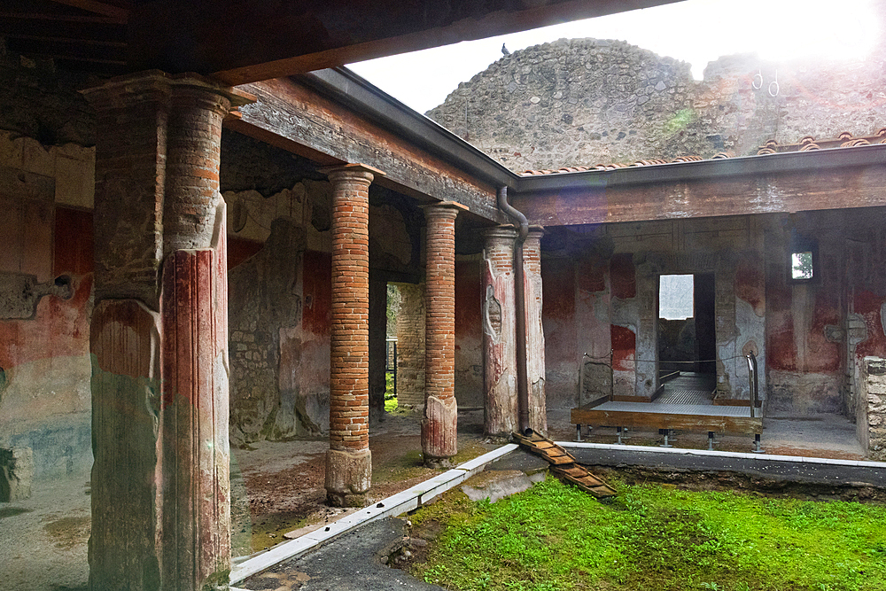 The archeological ruins of Pompeii. Italy, Europe.