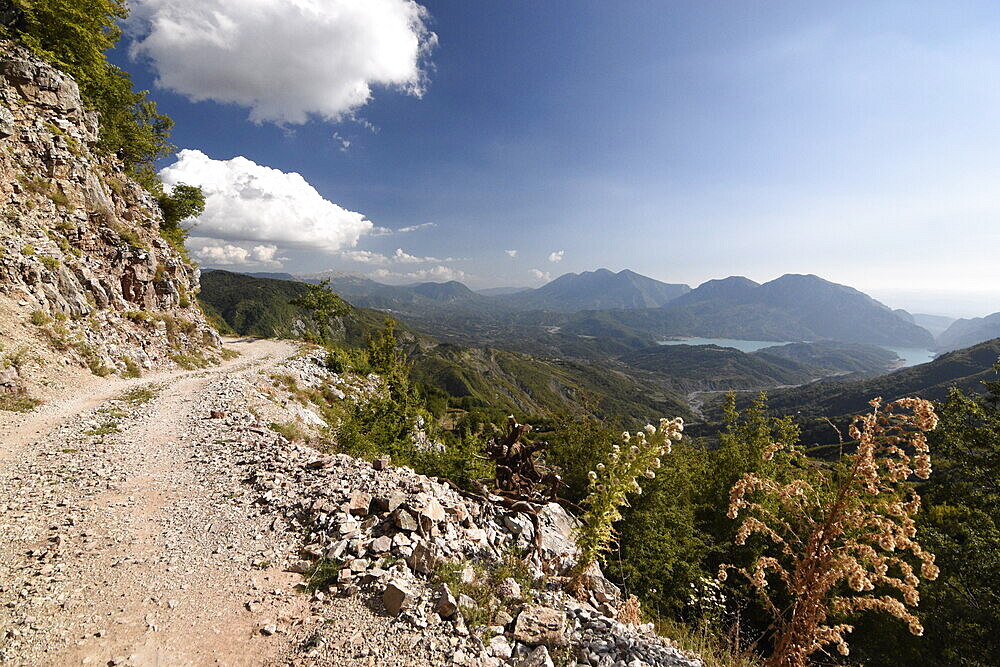 A path through the mountains in National Park Prokletije, Albania, Europe