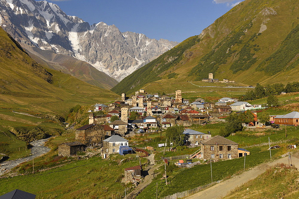 Ushguli village, UNESCO World Heritage Site, Svaneti, Caucasus, Georgia, Central Asia, Asia