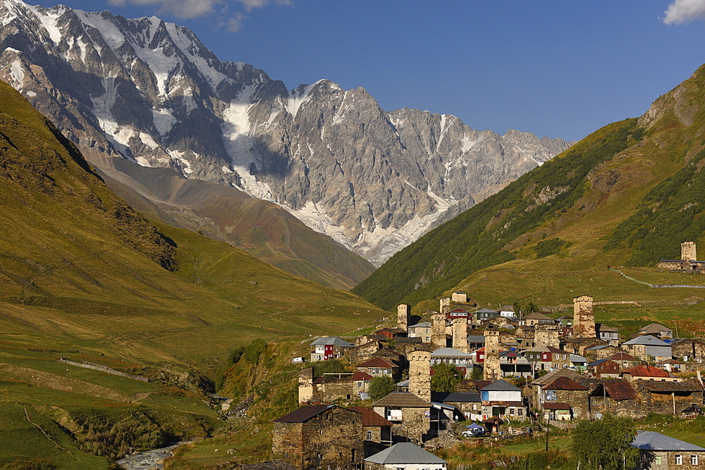 Ushguli village, UNESCO World Heritage Site, Svaneti, Caucasus, Georgia, Central Asia, Asia