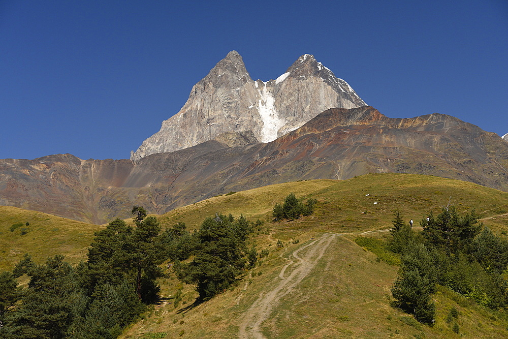 Mount Ushba, Svaneti, Caucasus, Georgia, Central Asia, Asia