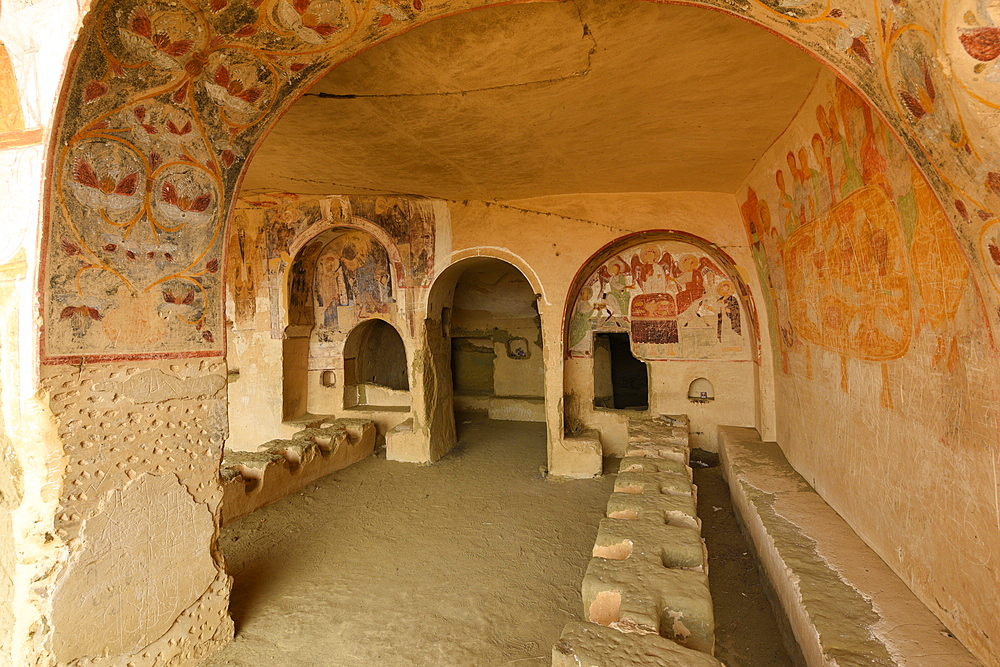 David Gareja, a rock-hewn Georgian Orthodox monastery complex located in the Kakheti region, Georgia, Central Asia, Asia