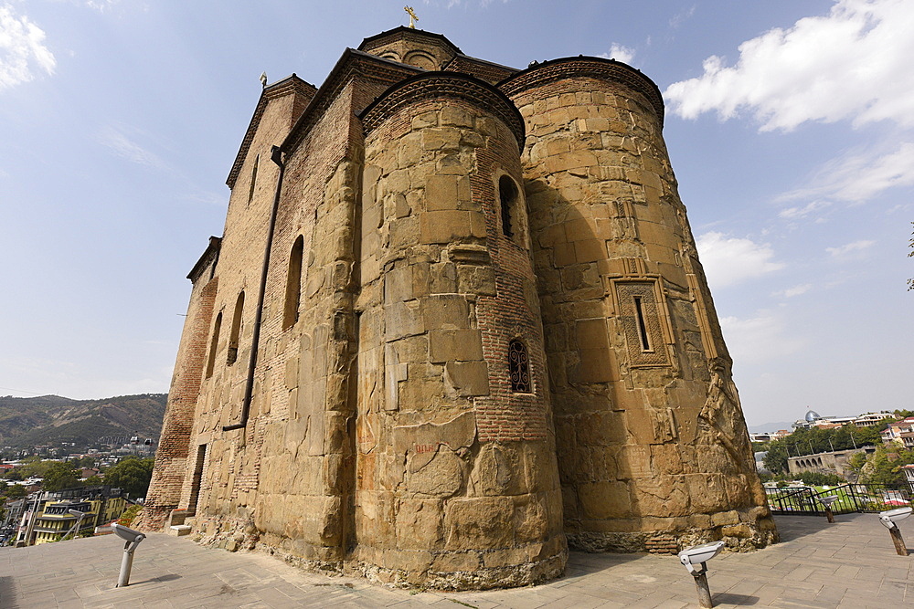 The Virgin Mary Assumption Church of Metekhi, Tbilisi, Georgia, Central Asia, Asia