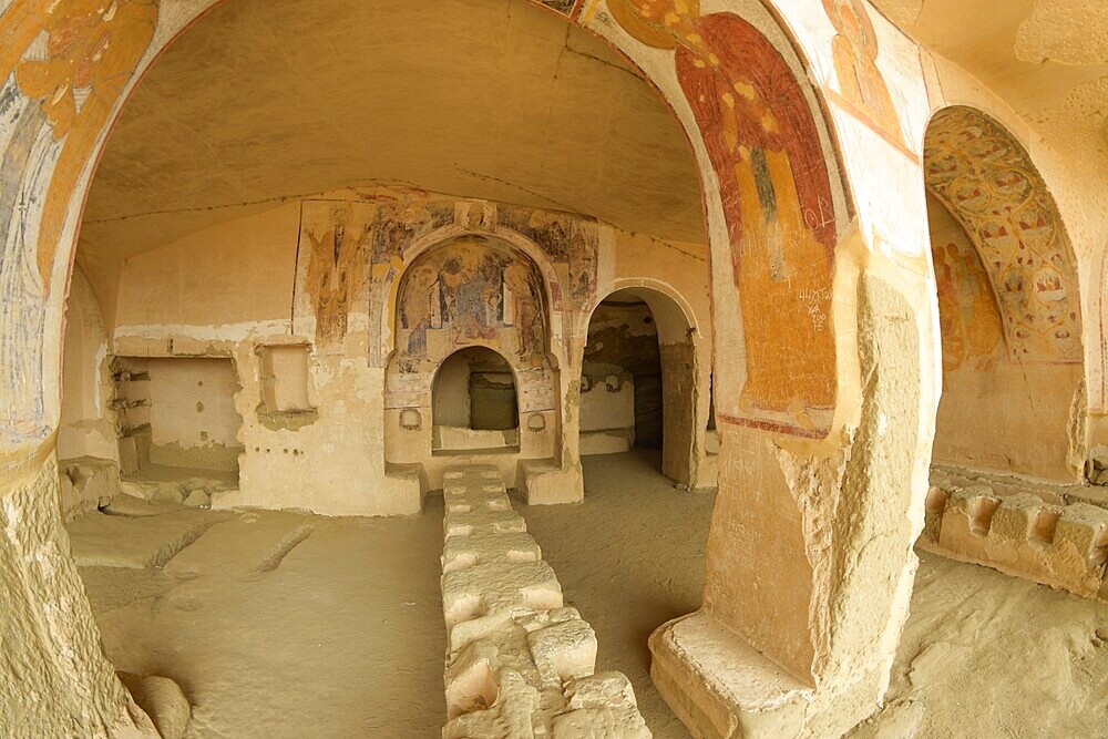 David Gareja, a rock-hewn Georgian Orthodox monastery complex located in the Kakheti region, Georgia, Central Asia, Asia