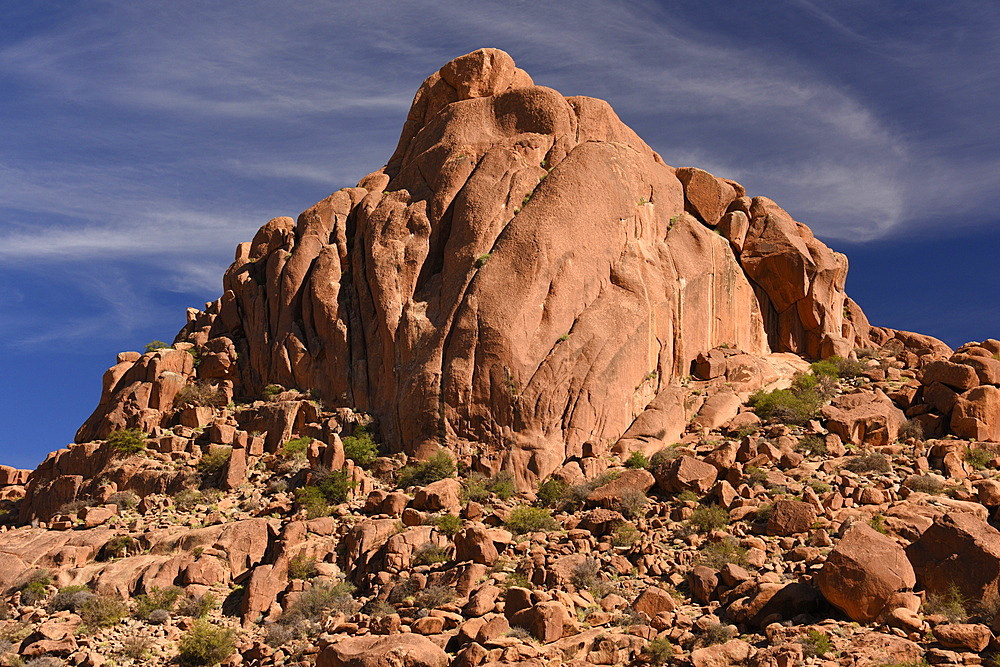 Picturesque rock formations around Tafraoute, Anti-Atlas, Morocco, North Africa, Africa