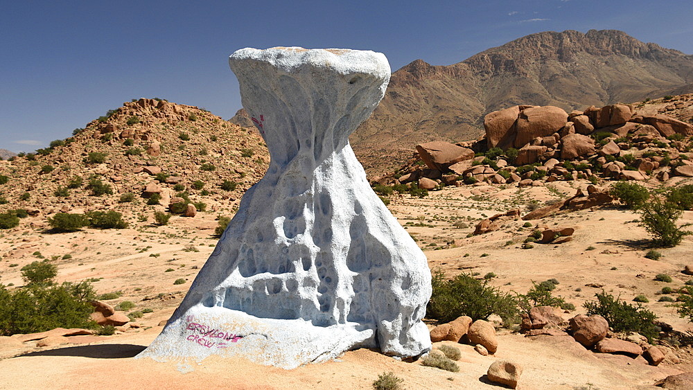 Painted Rocks in Tafraoute, Anti-Atlas, Morocco, North Africa, Africa