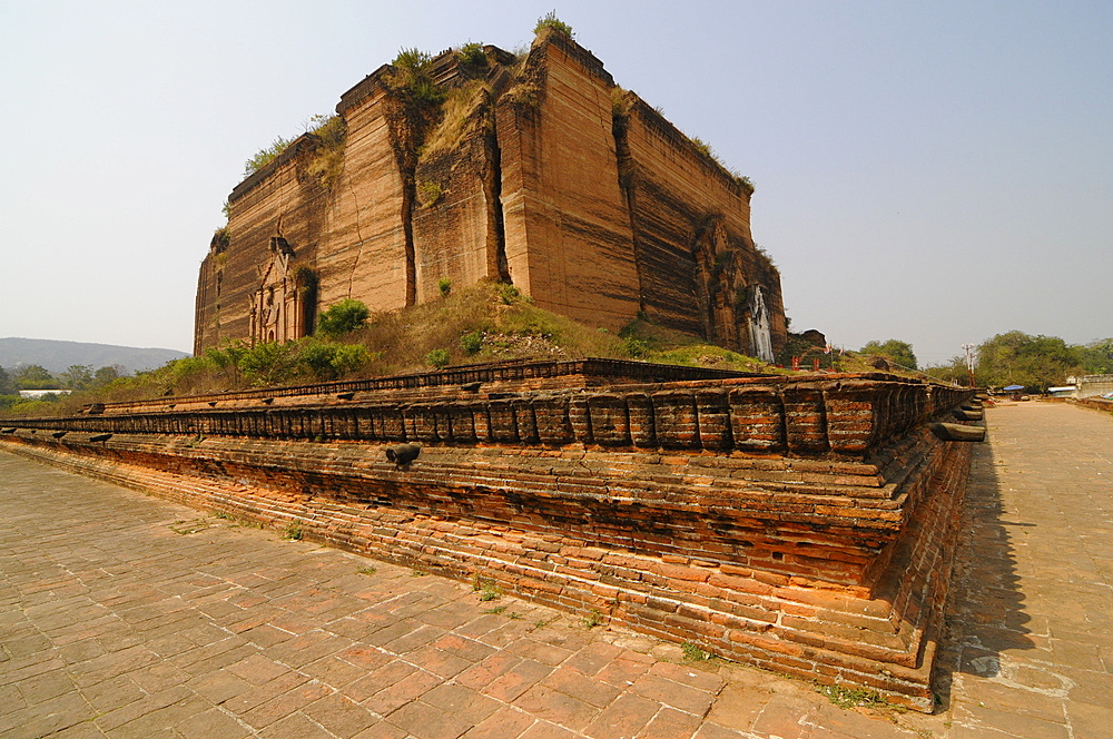 Uncompleted pagoda of Mingun, near Mandalay, Sagaing District, Myanmar, Asia