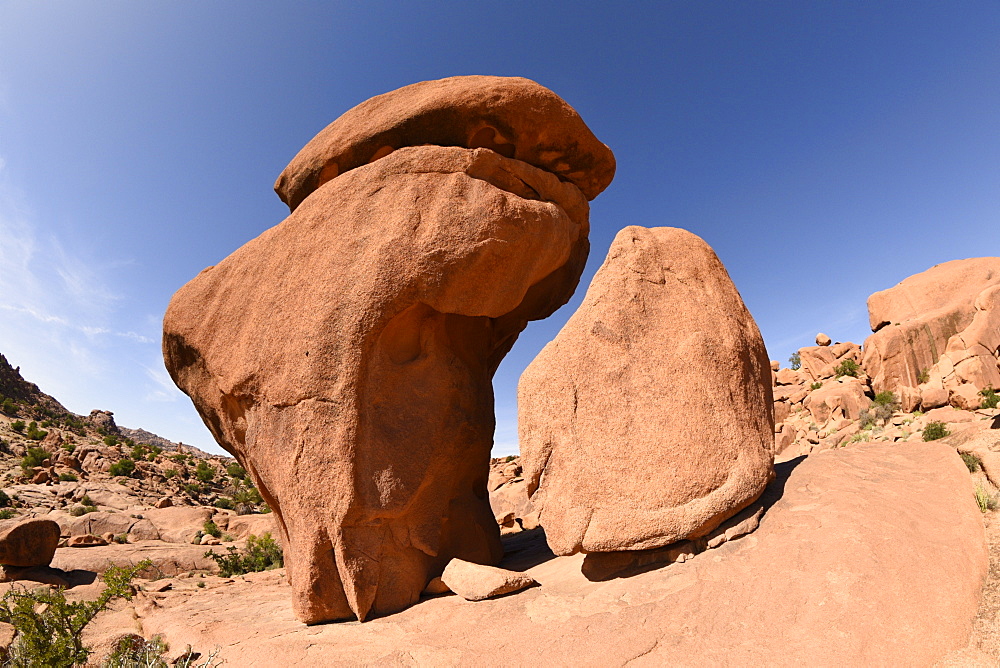 Stone formation around village of Tafraoute, Morocco, North Africa, Africa