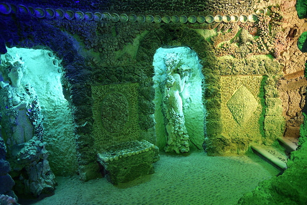 Underground Grotto in Leeds Castle near Maidstone, Kent, England, United Kingdom, Europe