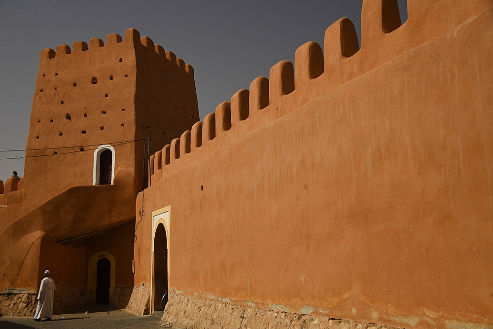 City walls around medina in Tiznit, Morocco