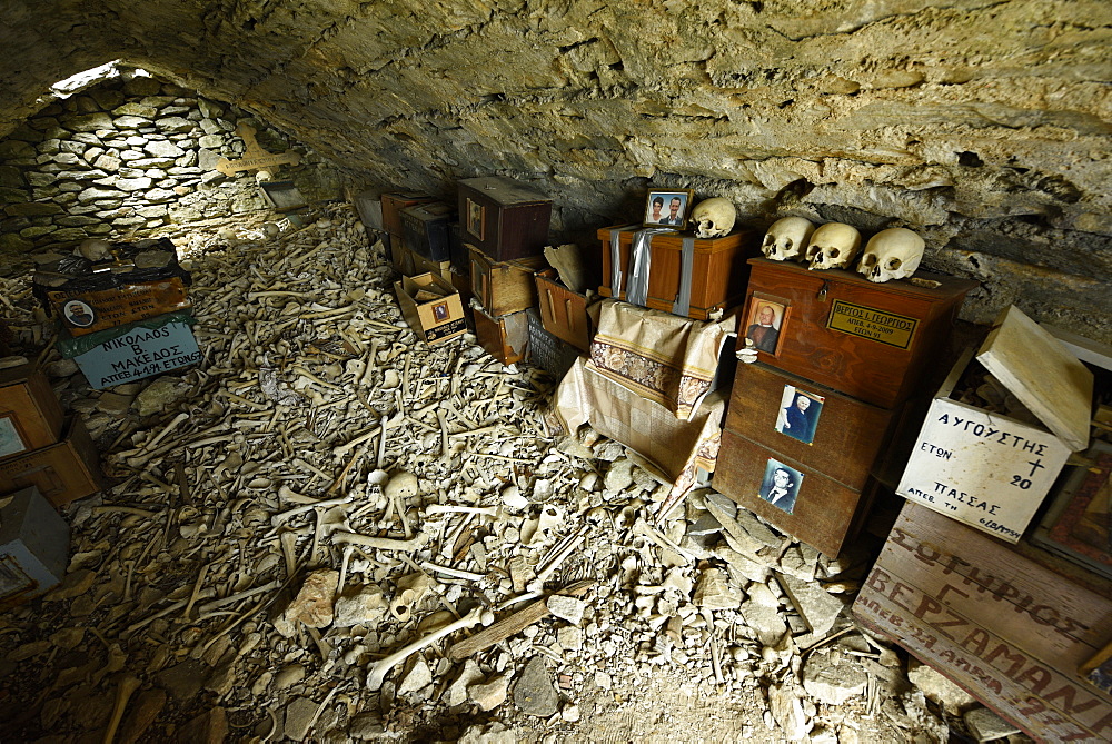 Village ossuary, Kastro, Thassos, Greek Islands, Greece, Europe