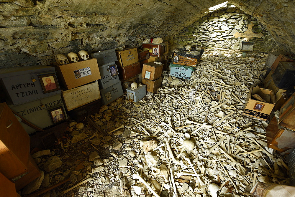 Village ossuary, Kastro, Thassos, Greek Islands, Greece, Europe