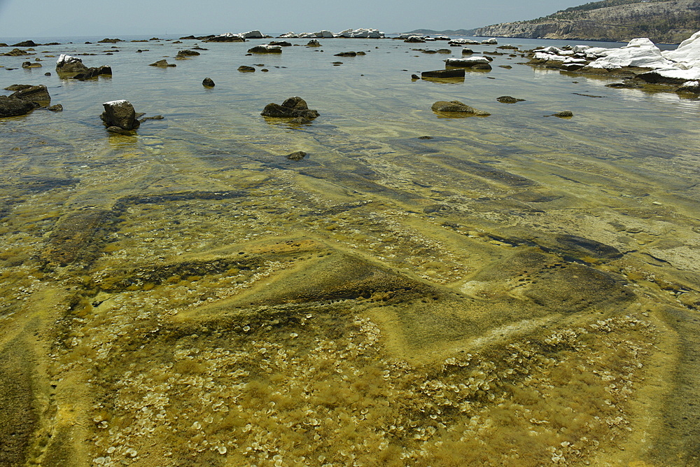 Ancient quarry of Alyki, Thassos, Greek Islands, Greece, Europe