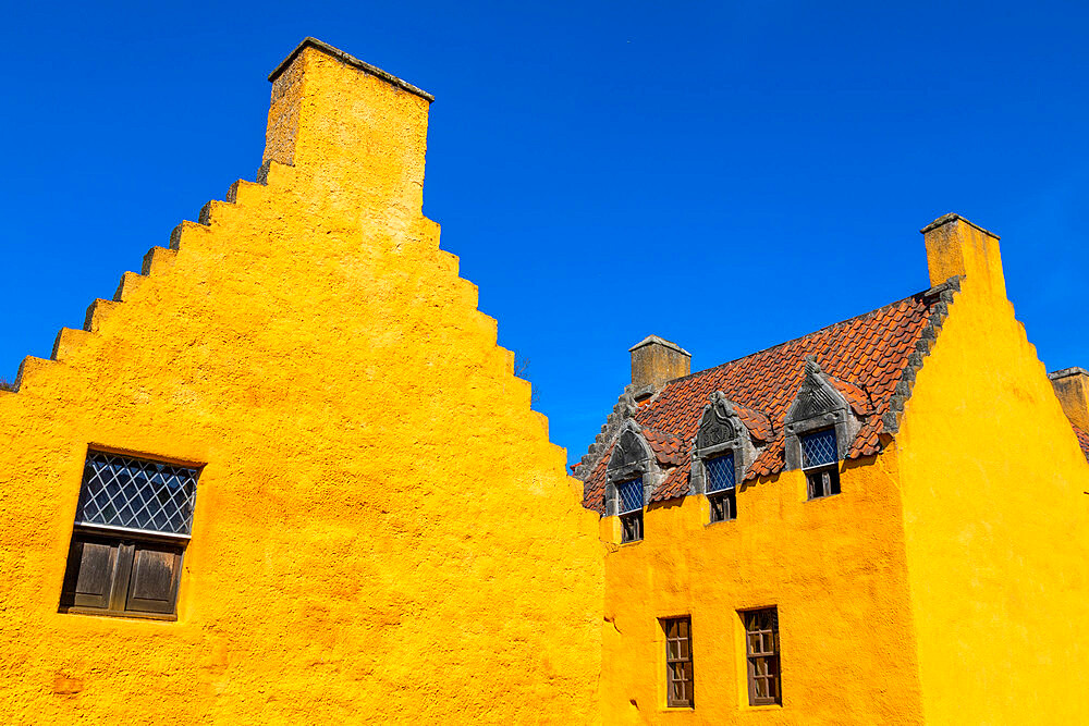 Culross Palace, crow step gable, Culross, Fife, Scotland, United Kingdom, Europe