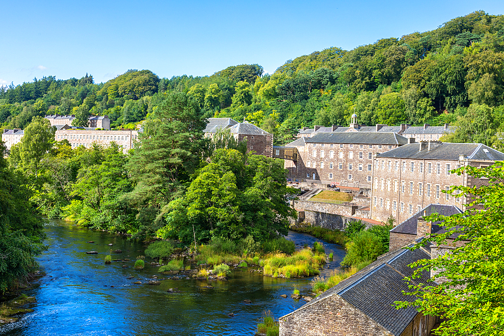 River Clyde, New Lanark, UNESCO World Heritage Site, Lanarkshire, Scotland, United Kingdom, Europe