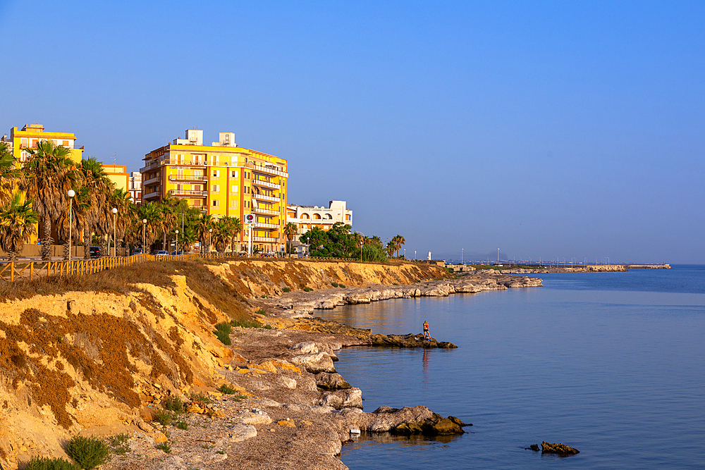 Marsala, beach and waterfront, Province of Trapani, Sicily, Italy, Mediterranean, Europe