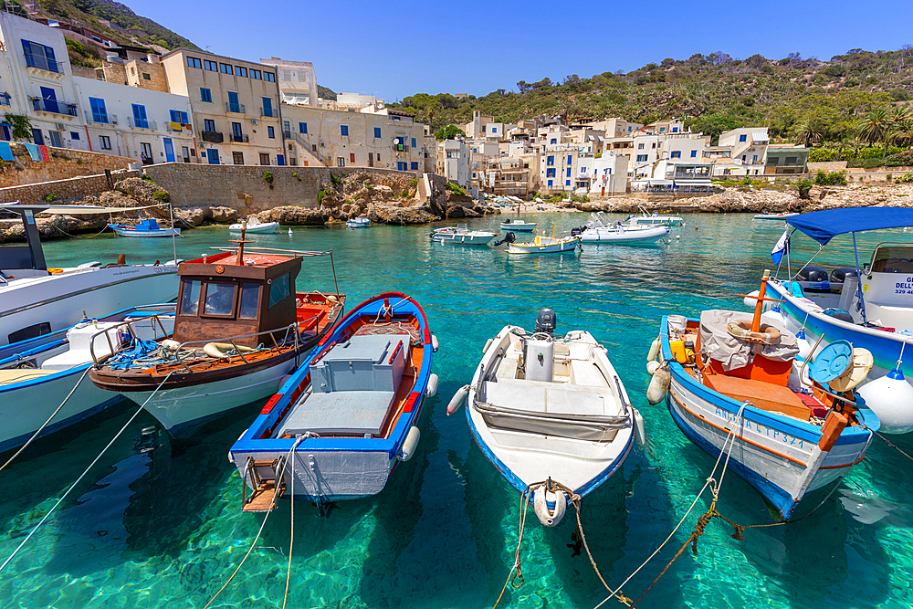 Levanzo Island, Cala Dogana, Aegadian Islands, province of Trapani, Sicily, Italy, Mediterranean, Europe